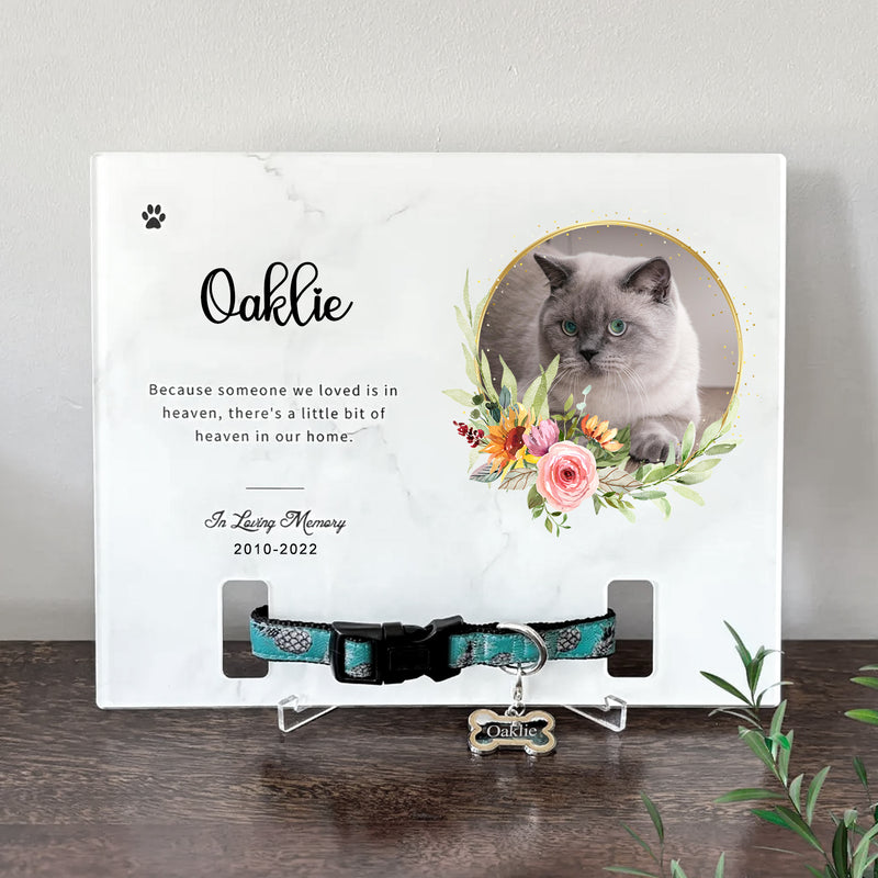 Personalized Pet Memorial Photo Frame with Collar for Dogs, Cats and Pets - OARSE