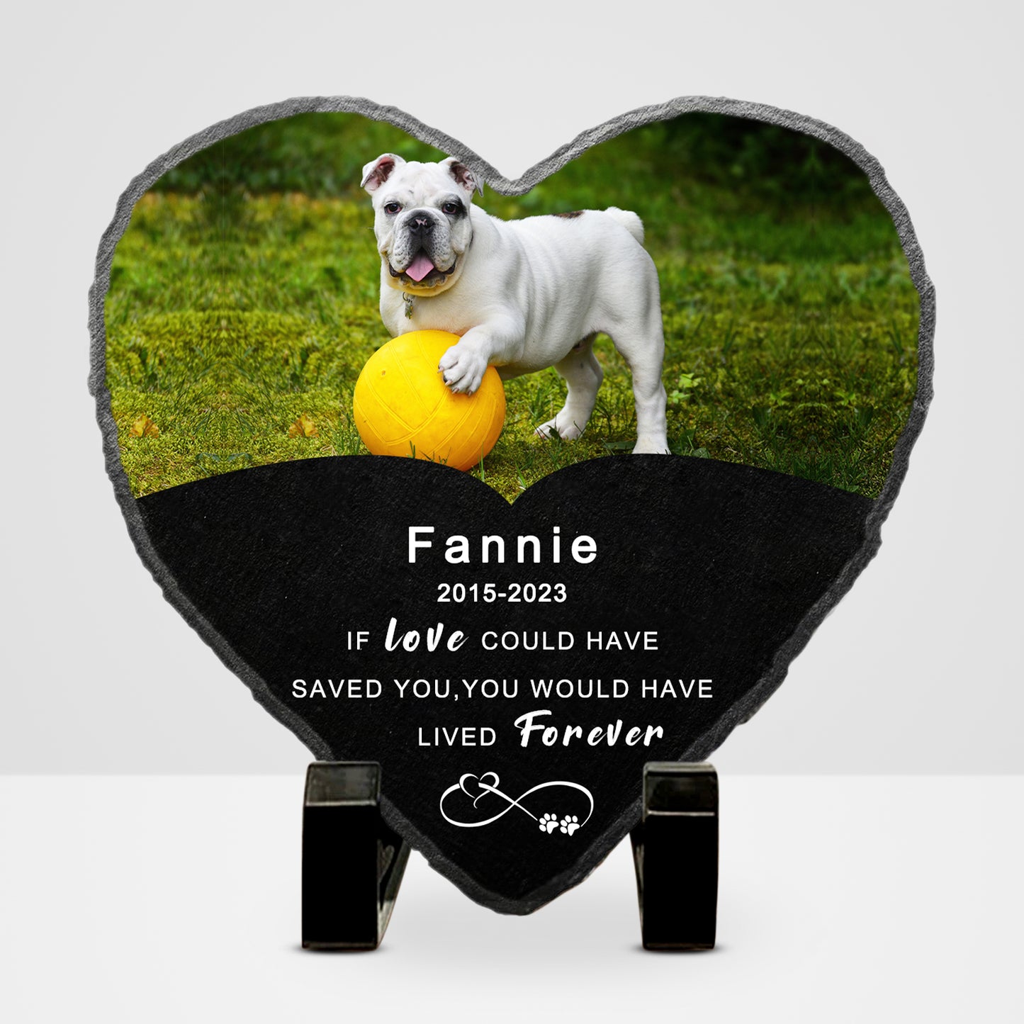 Personalized Pet Memorial Stone with Picture for Loss of Dog - OARSE