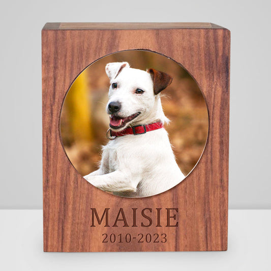 Personalized Pet Memorial Urn for Dogs and Cats Custom Keepsake Wooden Box for Ashes - OARSE