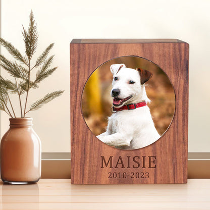 Personalized Pet Memorial Urn for Dogs and Cats Custom Keepsake Wooden Box for Ashes - OARSE
