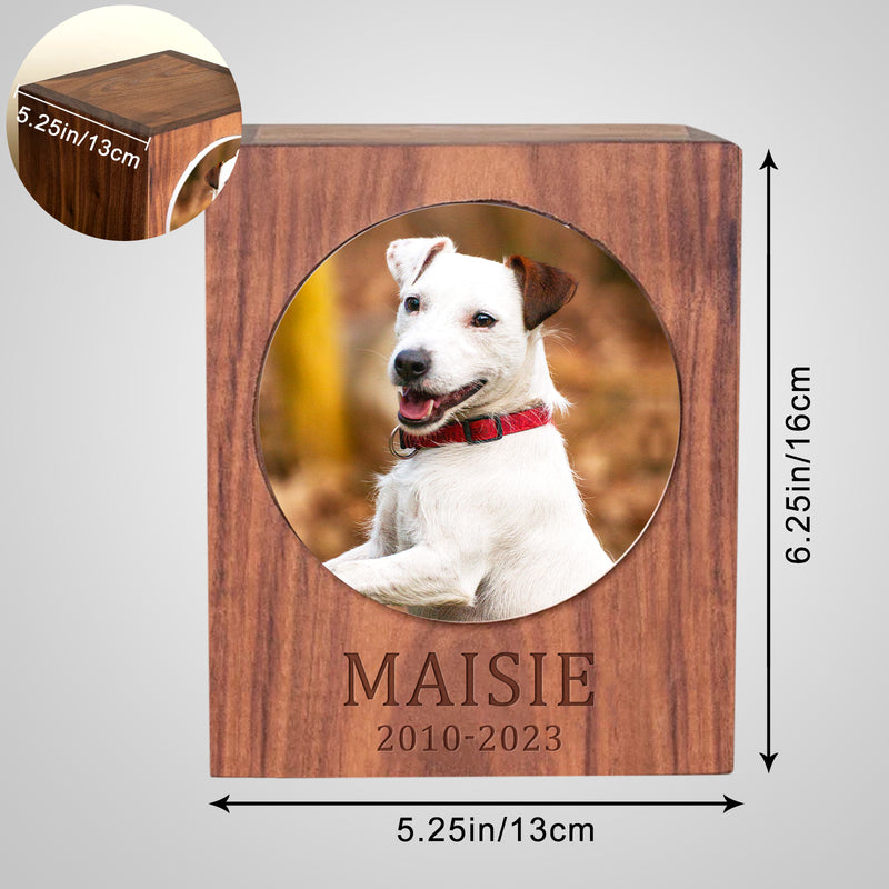 Personalized Pet Memorial Urn for Dogs and Cats Custom Keepsake Wooden Box for Ashes - OARSE
