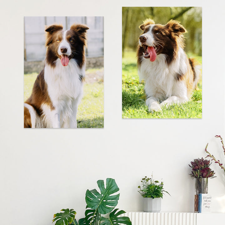 Personalized Pet Picture Posters with Dog Portraits Custom Poster Printing for Wall - OARSE