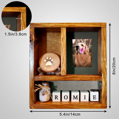 Personalized Pet Shadow Box with Name Engraved for Dog and Cat Memories - OARSE