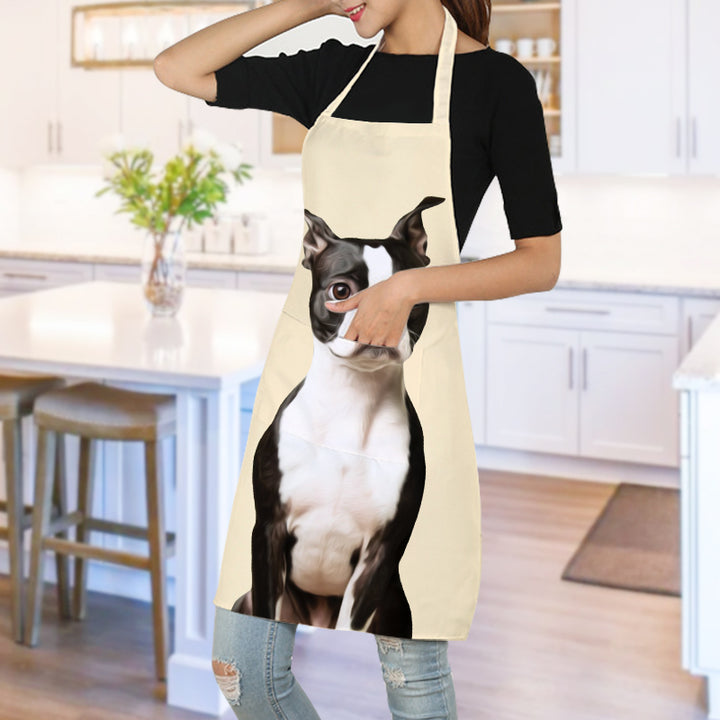 Personalized Picture Apron with Pet Portrait Photo Apron Gift with Name - OARSE
