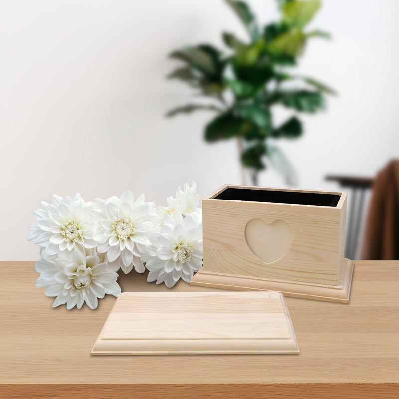 Personalized Wood Pet Urn for Dog / Cats Custom Cremation Keepsake Boxes with Photo Frame - OARSE