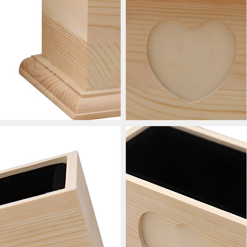 Personalized Wood Pet Urn for Dog / Cats Custom Cremation Keepsake Boxes with Photo Frame - OARSE