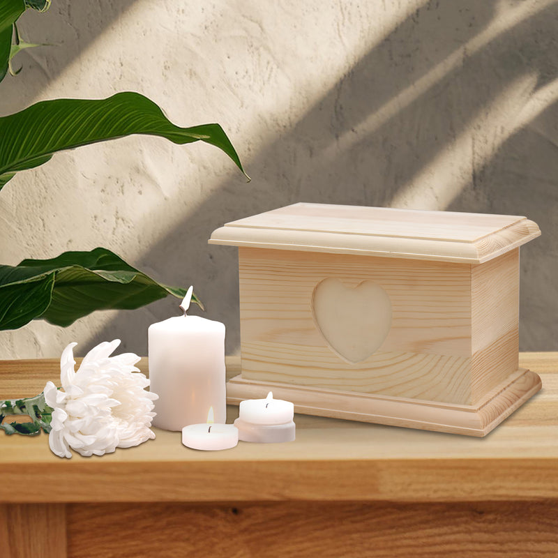 Personalized Wood Pet Urn for Dog / Cats Custom Cremation Keepsake Boxes with Photo Frame - OARSE