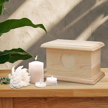 Personalized Wood Pet Urn for Dog / Cats Custom Cremation Keepsake Boxes with Photo Frame - OARSE