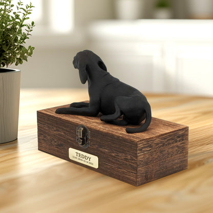 Personalized Luxury Beagle Ashes Urn with Custom Name Plaque for Your Beloved Pet - OARSE
