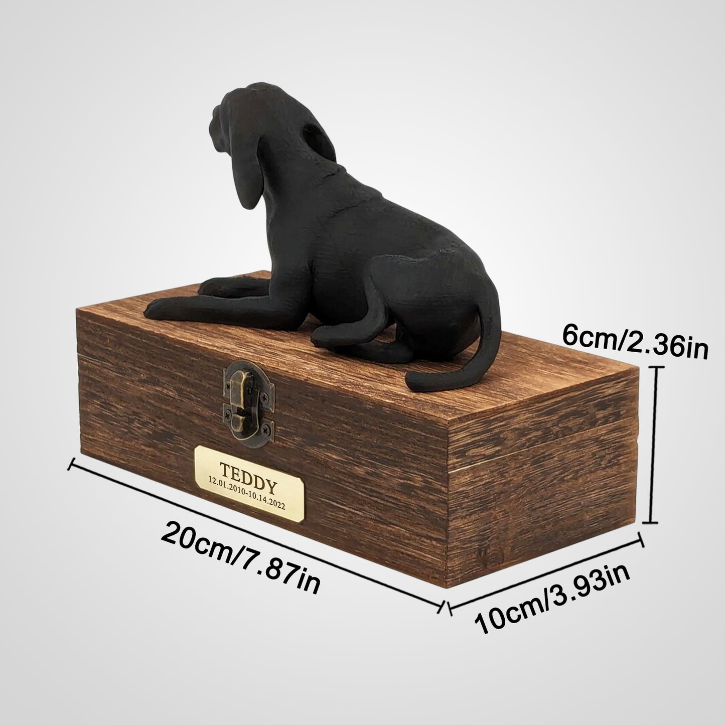 Personalized Luxury Beagle Ashes Urn with Custom Name Plaque for Your Beloved Pet - OARSE