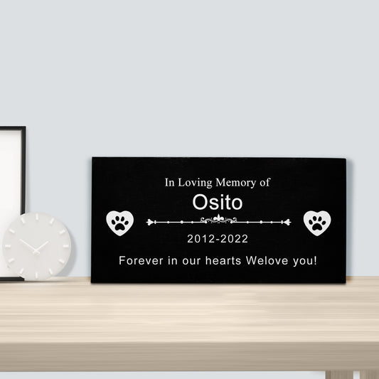 Custom Engraved Pet Memorial Garden Stone with Name for Dogs and Cats - OARSE