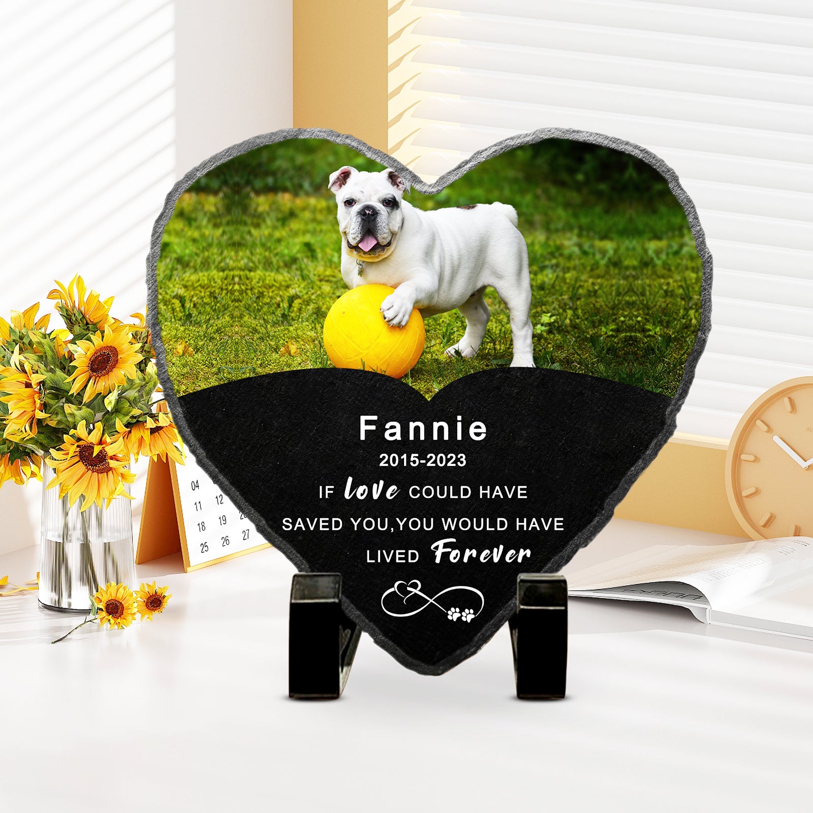 Personalized Pet Memorial Stone with Picture for Loss of Dog - OARSE