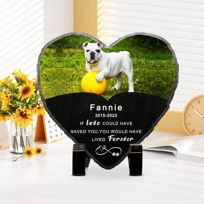 Personalized Pet Memorial Stone with Picture for Loss of Dog - OARSE