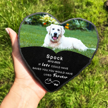 Personalized Pet Memorial Stone with Picture for Loss of Dog - OARSE