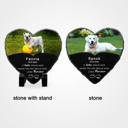 Personalized Pet Memorial Stone with Picture for Loss of Dog - OARSE