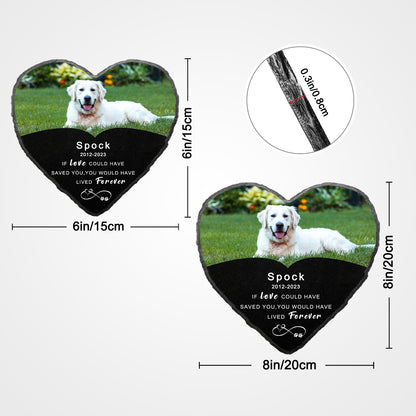 Personalized Pet Memorial Stone with Picture for Loss of Dog - OARSE