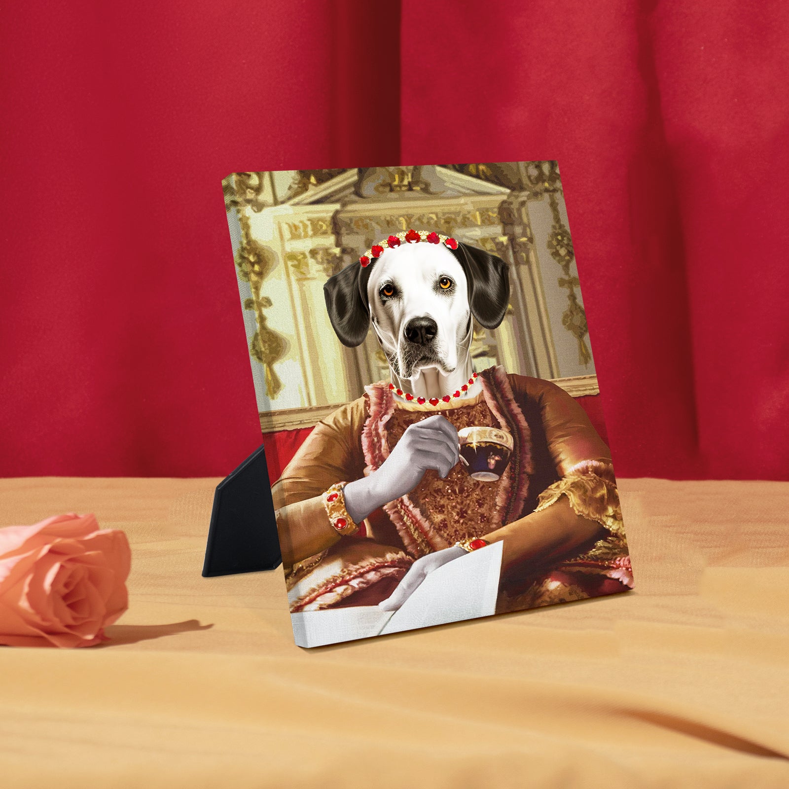 Personalized Pet Renaissance Standing Canvas from Photo - The Queen - OARSE