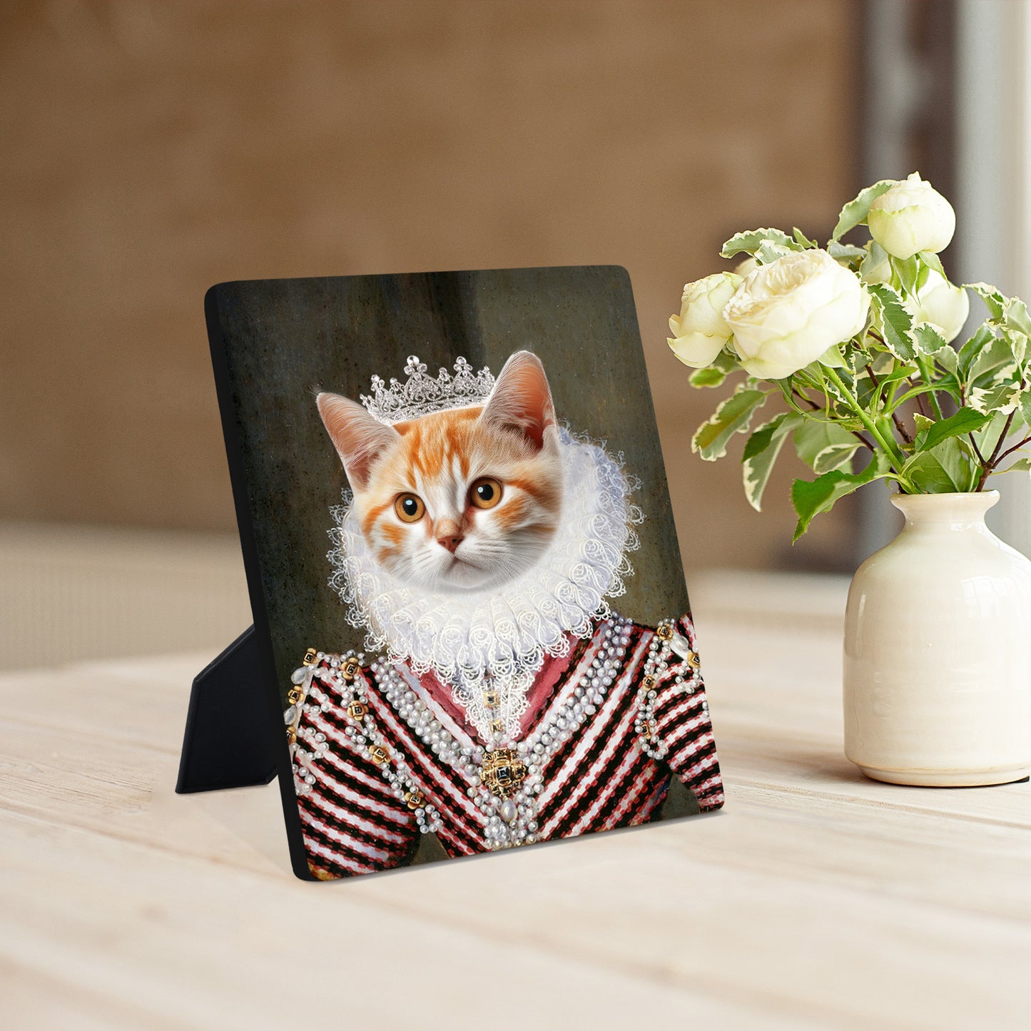 Personalized Pet Renaissance Standing Canvas from Photo - The Queen - OARSE