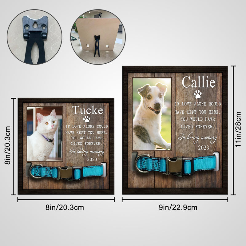 Pet Memorial Frame with Collar Personalized Dog Remembrance Gift - OARSE