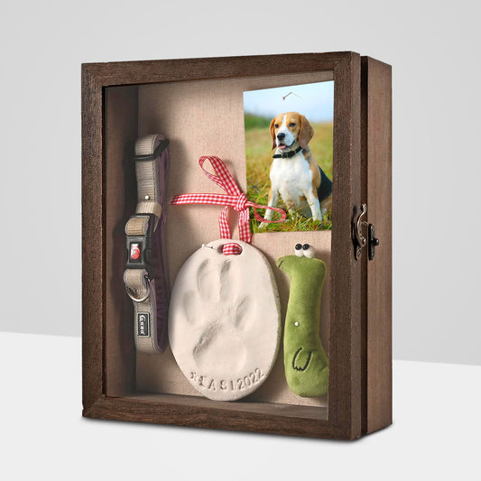 Pet Memorial Shadow Box Frame for Lost Pet Dog Remembrance Gift for Pet Lovers - OARSE