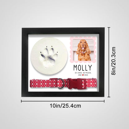 Pet Memorial Shadow Box with Dog Picture Personalized Photo Frame Keepsakes - OARSE