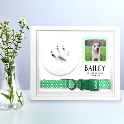 Pet Memorial Shadow Box with Dog Picture Personalized Photo Frame Keepsakes - OARSE