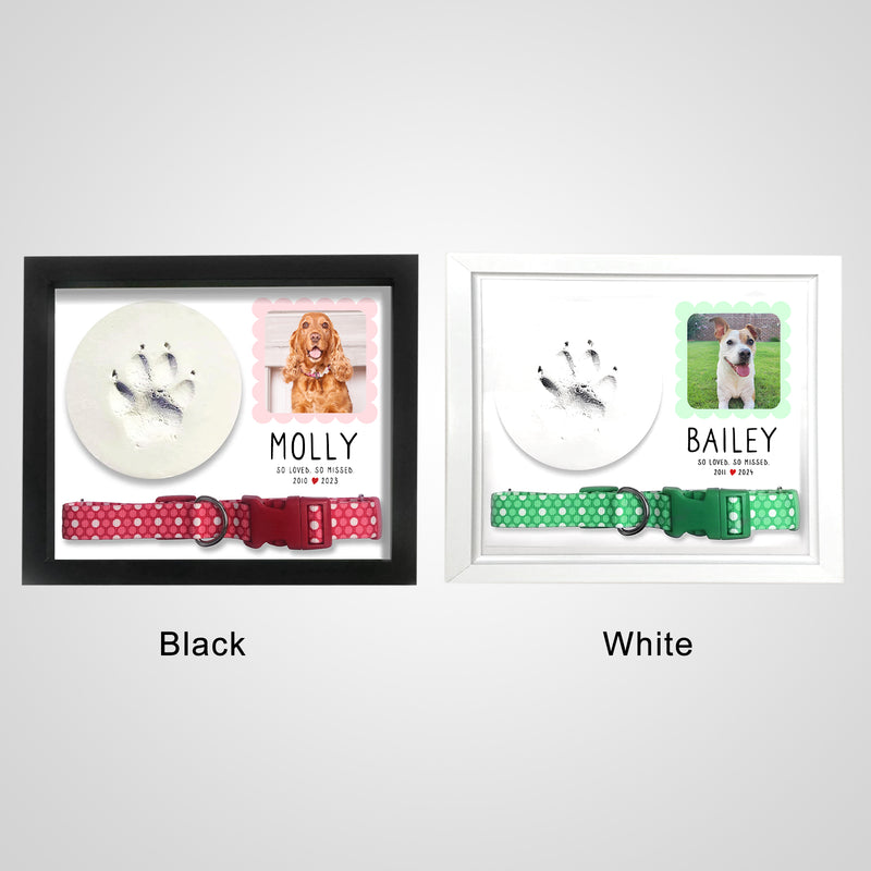 Pet Memorial Shadow Box with Dog Picture Personalized Photo Frame Keepsakes - OARSE