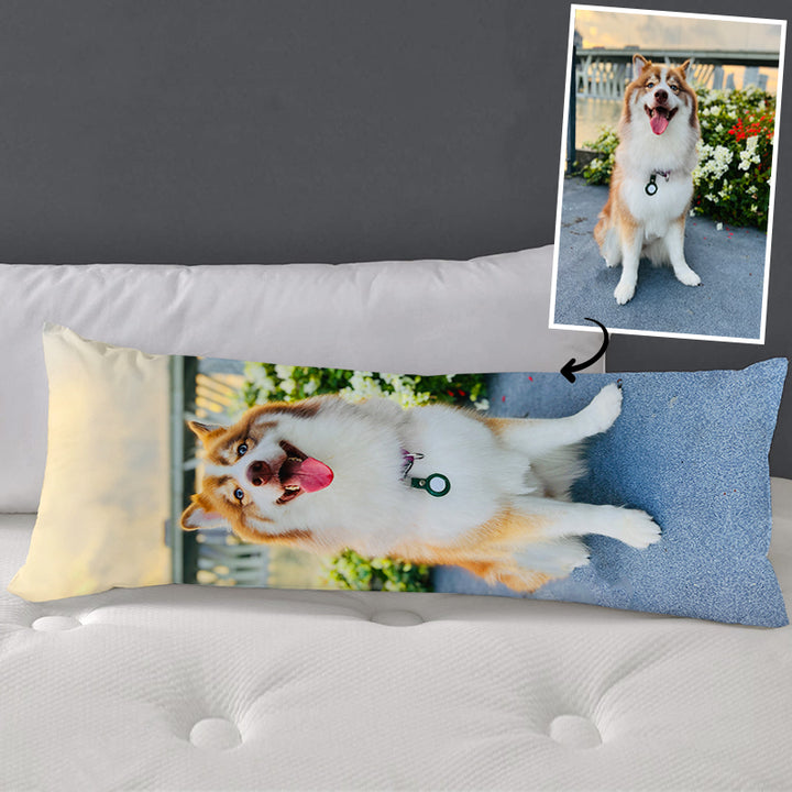 Personalized Pet Picture Body Pillow Cover with Photo for Dog Memorial Gift - OARSE