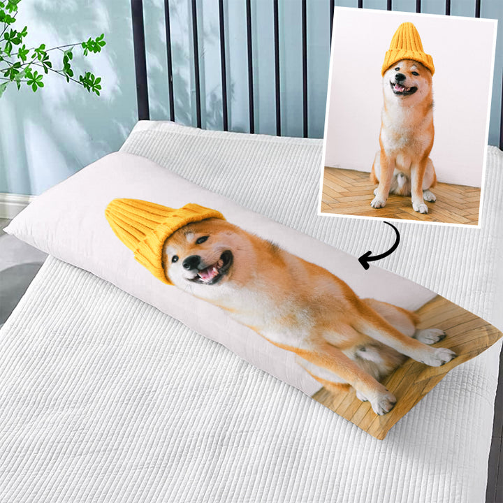 Personalized Pet Picture Body Pillow Cover with Photo for Dog Memorial Gift - OARSE