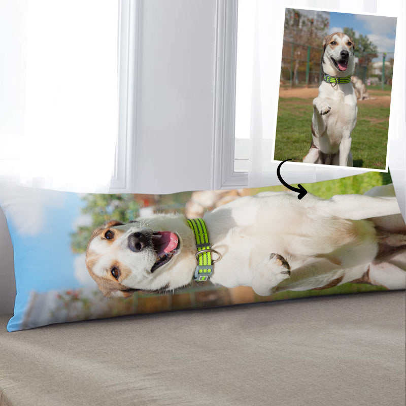 Personalized Pet Picture Body Pillow Cover with Photo for Dog Memorial Gift - OARSE