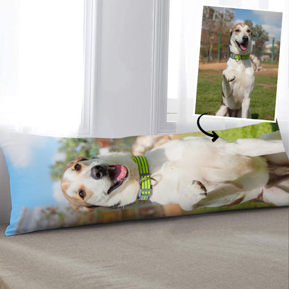 Personalized Pet Picture Body Pillow Cover with Photo for Dog Memorial Gift - OARSE