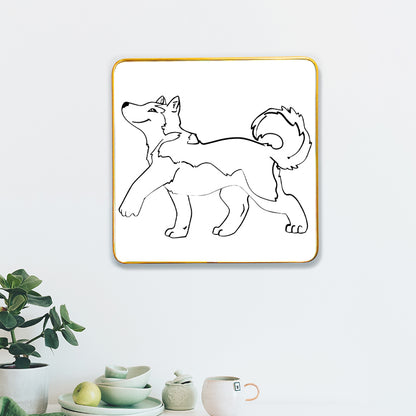 Custom Pet Portrait Line Art Canvas Made from Dog Photo Personalized Dog Memorial Gift - OARSE