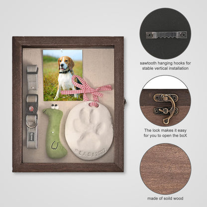 Pet Memorial Shadow Box Frame for Lost Pet Dog Remembrance Gift for Pet Lovers - OARSE
