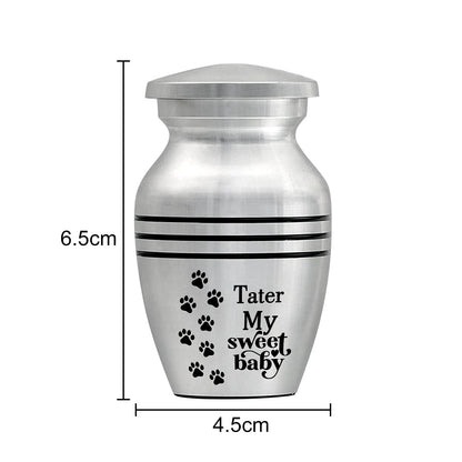 Small Keepsake Urn for Pet Ashes Personalized with Dog Name - OARSE