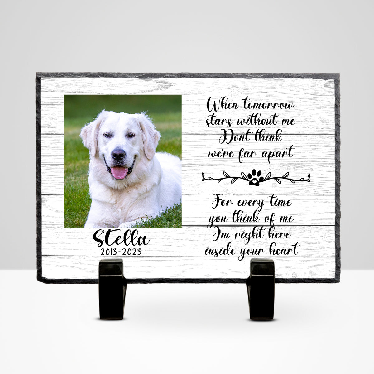 Custom Pet Garden Stones for Dogs Personalized Pet Memorial Stone with Photo - OARSE