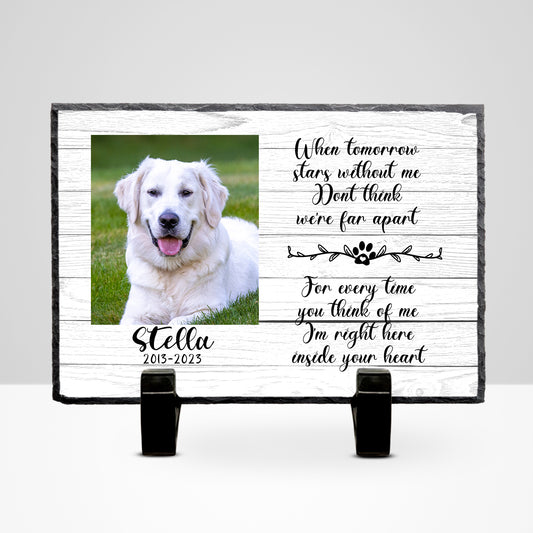 Custom Pet Garden Stones for Dogs Personalized Pet Memorial Stone with Photo - OARSE