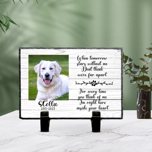 Custom Pet Garden Stones for Dogs Personalized Pet Memorial Stone with Photo - OARSE