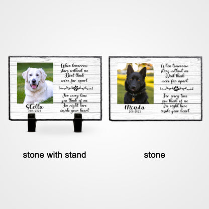 Custom Pet Garden Stones for Dogs Personalized Pet Memorial Stone with Photo - OARSE
