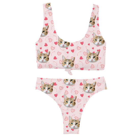 Women's Custom Pet Photo Two-Piece Swimsuit - OARSE