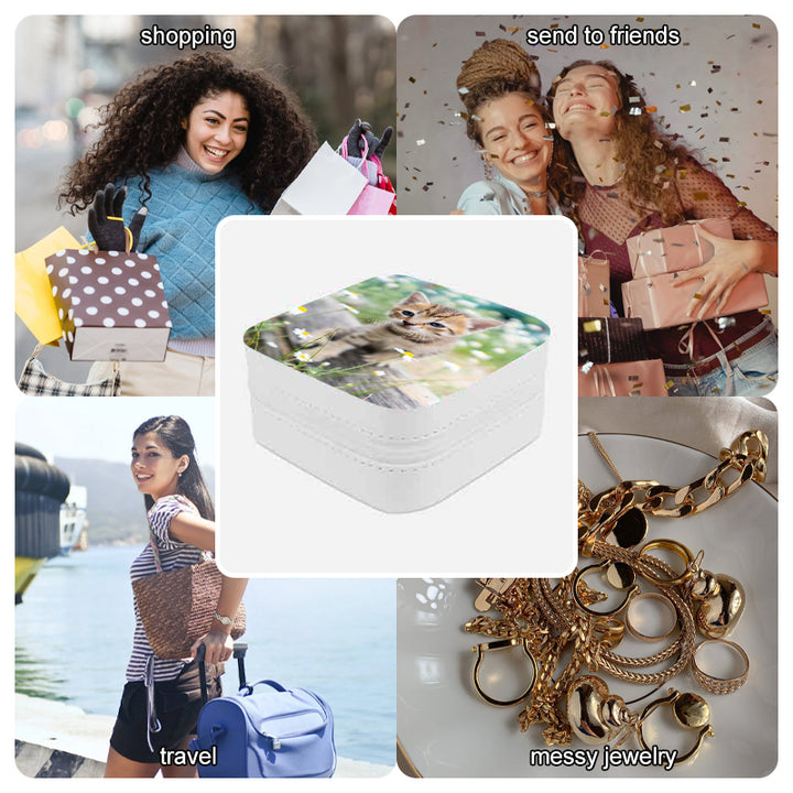 Custom Jewelry Box with Pet Photo Personalized Travel Jewelry Case - OARSE