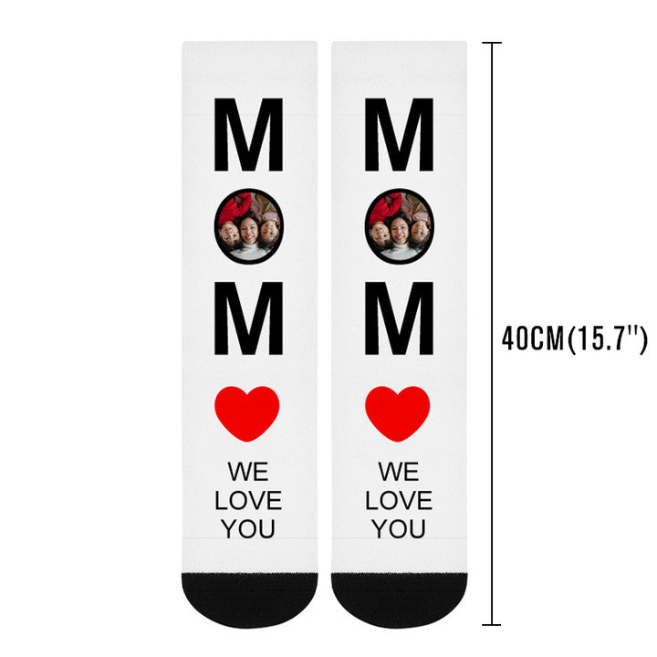 Custom Pet Photo Socks with Face Personalized Memorial Gift for Mother's Day, Father's Day - OARSE