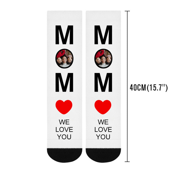 Custom Pet Photo Socks with Face Personalized Memorial Gift for Mother's Day, Father's Day - OARSE