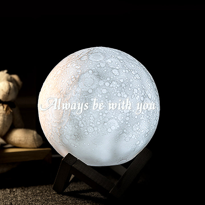 Personalized Pet Photo Engraved Planet Moon Lamp - Oarse