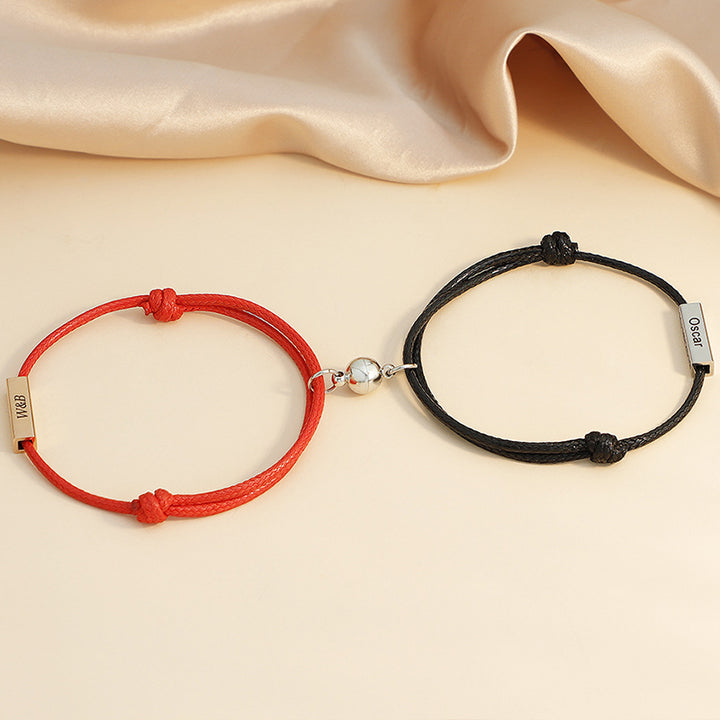 Personalized Magnetic Couple Bracelets - Package Two - Oarse