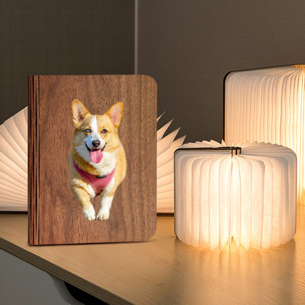 Custom Pet Photo Folding Book Lamp - Oarse