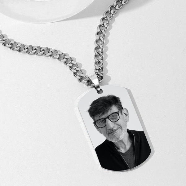 Memorial Dog Tags With Picture, Dog Tag Memorial Necklace - Oarse