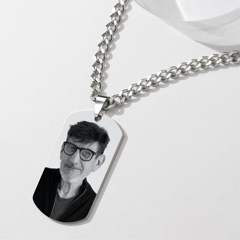 Memorial Dog Tags With Picture, Dog Tag Memorial Necklace - Oarse