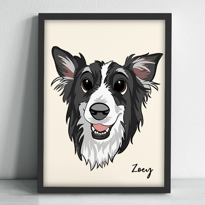 Custom Pet Portrait Painting  Personalized Cartoon Canvas Art for Home Decor - OARSE