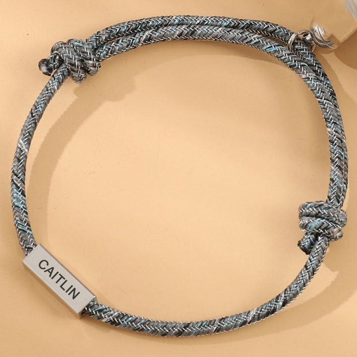 Custom Engraved Couple Magnetic Bracelet - Package Two - Oarse