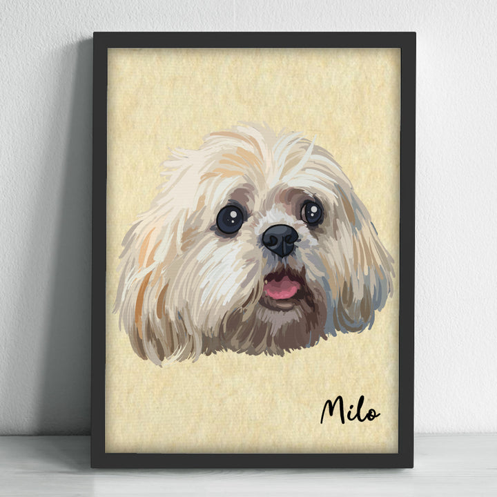 Personalized Oil Painting on Canvas with Dog Portraits Made from Pet Photo - OARSE
